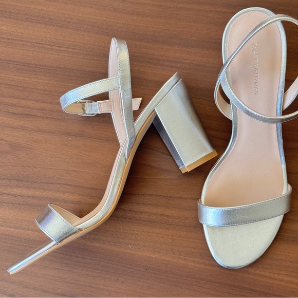 Stuart Weitzman Dancer 75 Block Sandal NWOT Size 8.5 - Picture 3 of 6